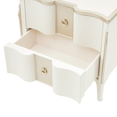 La Marisia Creamy Pearl Nightstand from Michael Amini - Luna Furniture