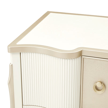 La Marisia Creamy Pearl Nightstand from Michael Amini - Luna Furniture