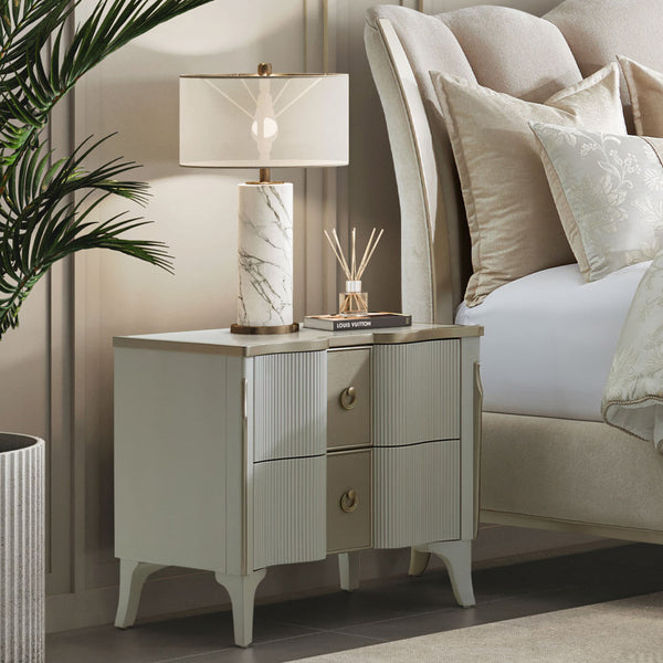 La Marisia Creamy Pearl Nightstand
