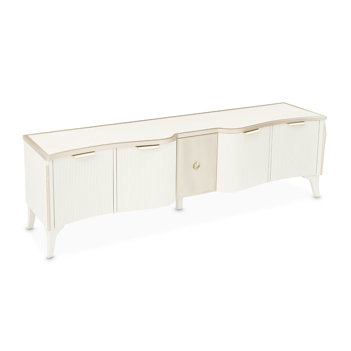 La Marisia Creamy Pearl Media Cabinet from Michael Amini - Luna Furniture