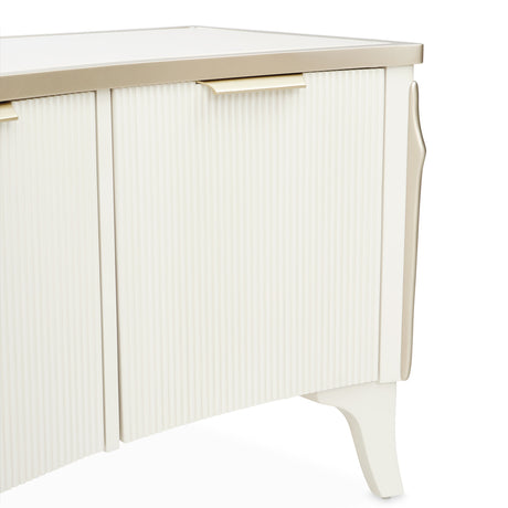 La Marisia Creamy Pearl Media Cabinet from Michael Amini - Luna Furniture
