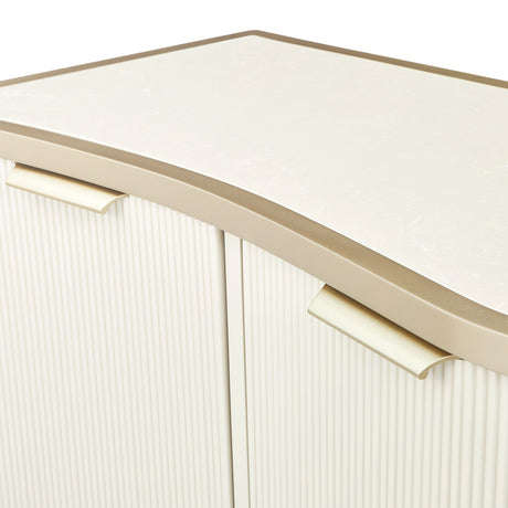 La Marisia Creamy Pearl Media Cabinet from Michael Amini - Luna Furniture