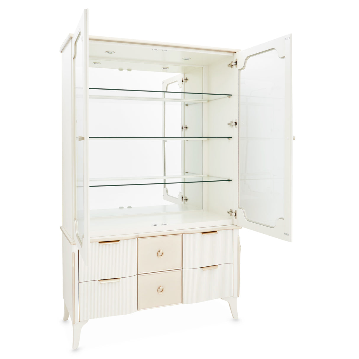 La Marisia Creamy Pearl Display Cabinet from Michael Amini - Luna Furniture