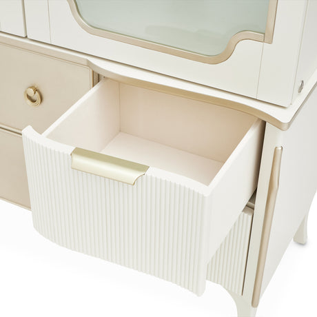 La Marisia Creamy Pearl Display Cabinet from Michael Amini - Luna Furniture