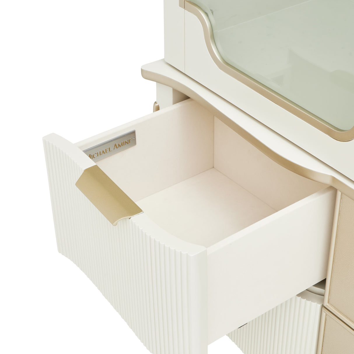 La Marisia Creamy Pearl Display Cabinet from Michael Amini - Luna Furniture