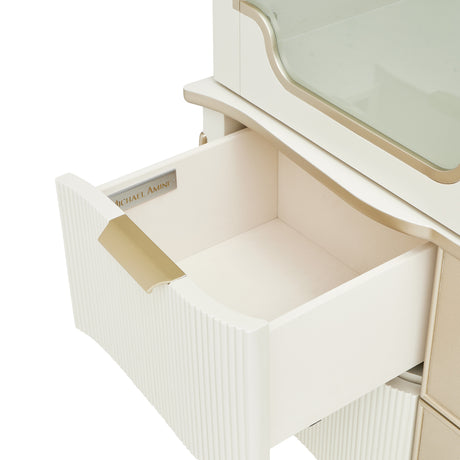 La Marisia Creamy Pearl Display Cabinet from Michael Amini - Luna Furniture