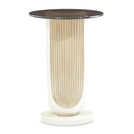 La Marisia Creamy Pearl Chairside Table from Michael Amini - Luna Furniture