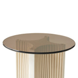 La Marisia Creamy Pearl Chairside Table from Michael Amini - Luna Furniture