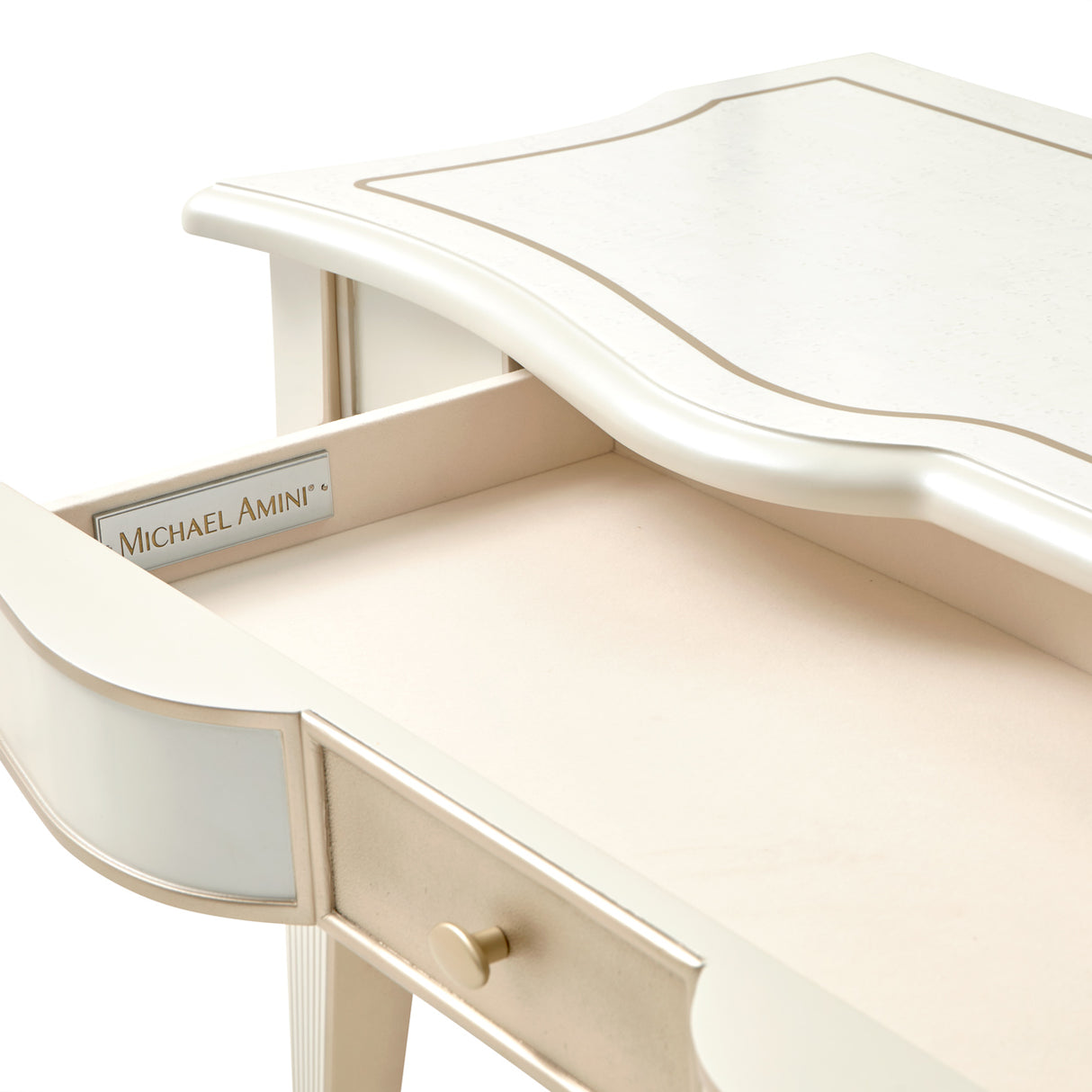 La Marisia Creamy Pearl Console Table from Michael Amini - Luna Furniture