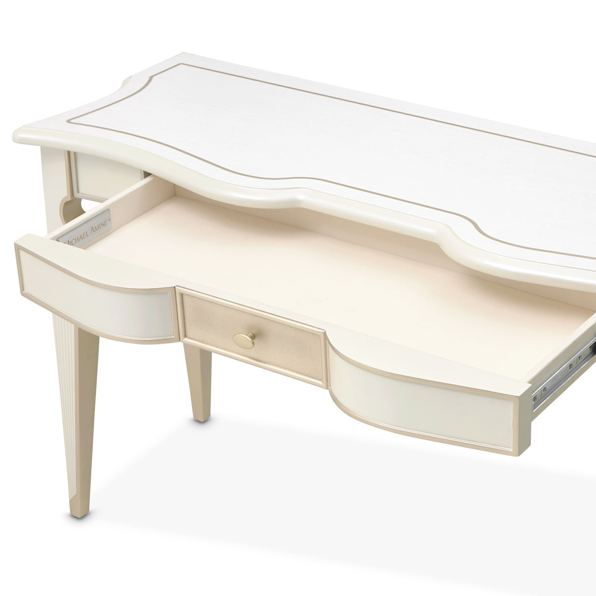 La Marisia Creamy Pearl Console Table from Michael Amini - Luna Furniture
