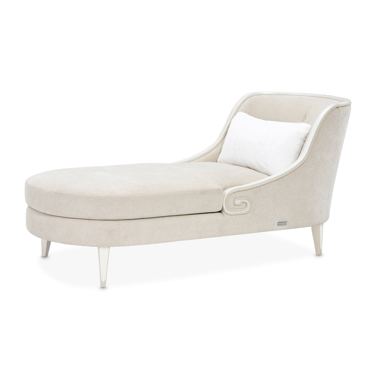 La Marisia Light Champagne Chaise from Michael Amini - Luna Furniture