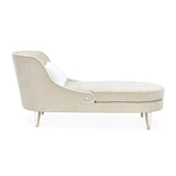 La Marisia Light Champagne Chaise from Michael Amini - Luna Furniture