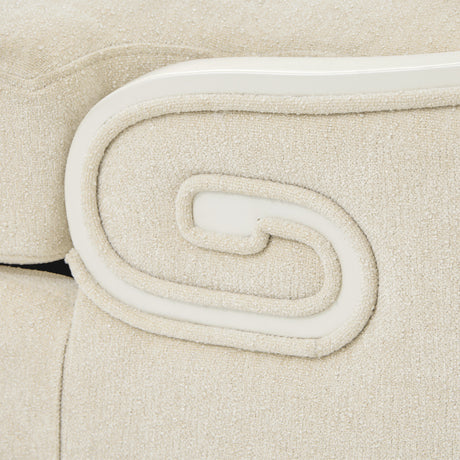 La Marisia Light Champagne Chaise from Michael Amini - Luna Furniture
