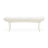 La Marisia Creamy Pearl Chenille Accent Bench from Michael Amini - Luna Furniture