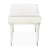 La Marisia Creamy Pearl Chenille Accent Bench from Michael Amini - Luna Furniture