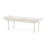 La Marisia Creamy Pearl Chenille Accent Bench from Michael Amini - Luna Furniture