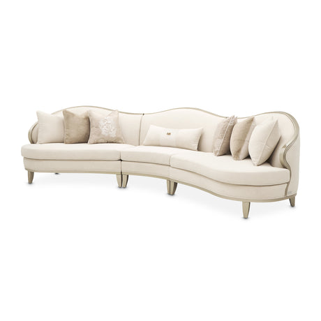 Camellia Field Caramel 3-piece Sofa - Cornsilk/champagne from Michael Amini - Luna Furniture