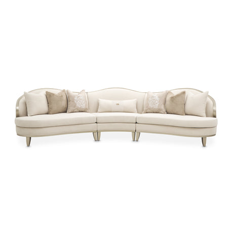 Camellia Field Caramel 3-piece Sofa - Cornsilk/champagne from Michael Amini - Luna Furniture