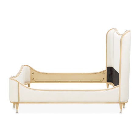 Camellia Field Caramel Eastern King Upholstered Bed (3pc) from Michael Amini - Luna Furniture