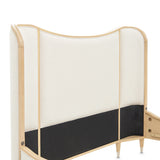 Camellia Field Caramel Eastern King Upholstered Bed (3pc) from Michael Amini - Luna Furniture