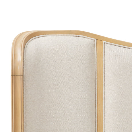 Camellia Field Caramel Eastern King Upholstered Bed (3pc) from Michael Amini - Luna Furniture
