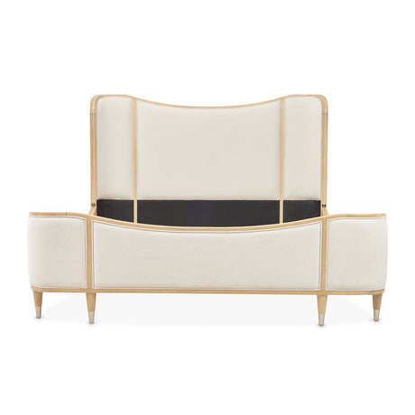 Camellia Field Caramel Queen Upholstered Bed (3pc) from Michael Amini - Luna Furniture