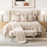 Camellia Field Caramel Queen Upholstered Bed (3pc) from Michael Amini - Luna Furniture