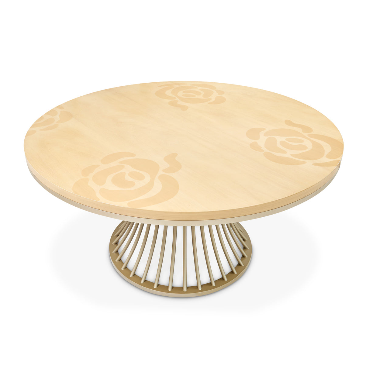 Camellia Field Caramel Round Dining Table from Michael Amini - Luna Furniture