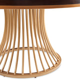 Camellia Field Pecan Warm Pecan Round Dining Table from Michael Amini - Luna Furniture