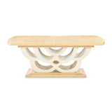 Camellia Field Caramel Pedestal Dining Table from Michael Amini - Luna Furniture