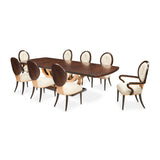 Camellia Field Pecan Warm Pecan Rectangular Pedestal Dining Table from Michael Amini - Luna Furniture