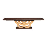 Camellia Field Pecan Warm Pecan Rectangular Pedestal Dining Table from Michael Amini - Luna Furniture