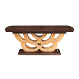 Camellia Field Pecan Warm Pecan Rectangular Pedestal Dining Table from Michael Amini - Luna Furniture
