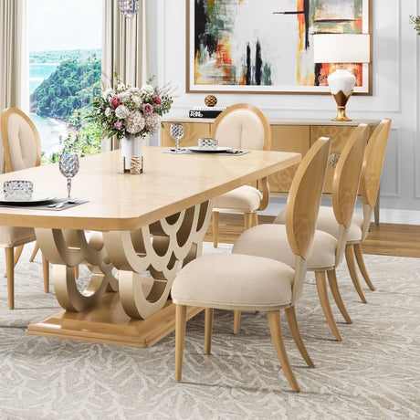 Camellia Field Caramel Dining Side Chair from Michael Amini - Luna Furniture