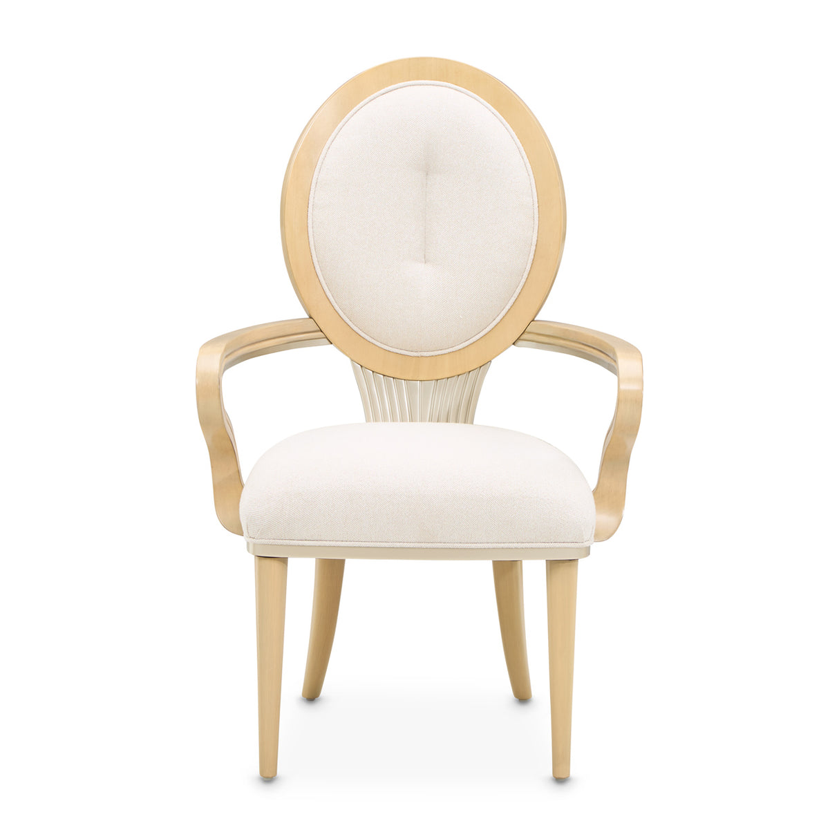 Camellia Field Caramel Dining Arm Chair from Michael Amini - Luna Furniture