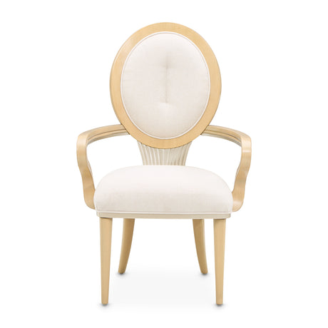 Camellia Field Caramel Dining Arm Chair from Michael Amini - Luna Furniture