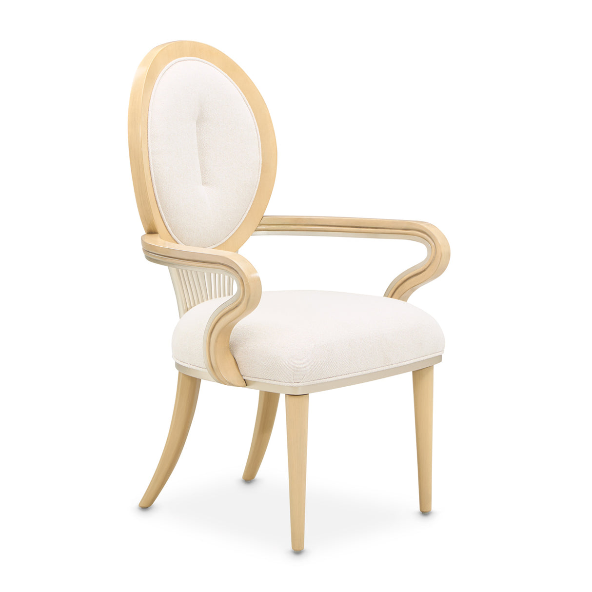 Camellia Field Caramel Dining Arm Chair from Michael Amini - Luna Furniture