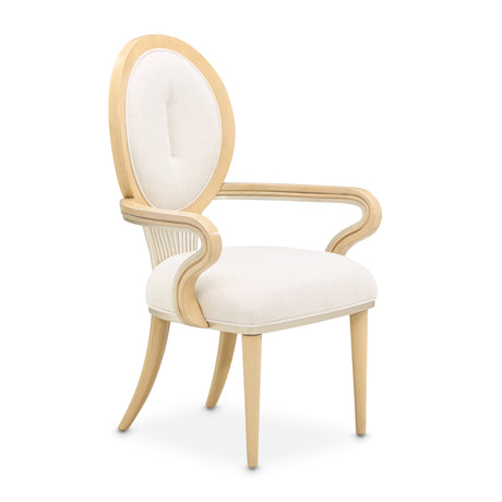 Camellia Field Caramel Dining Arm Chair from Michael Amini - Luna Furniture