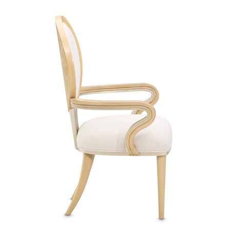 Camellia Field Caramel Dining Arm Chair from Michael Amini - Luna Furniture