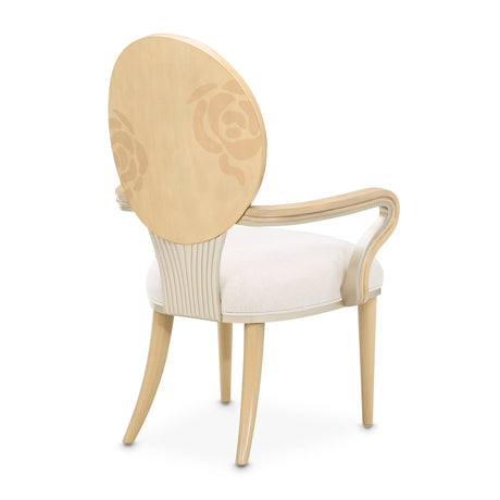 Camellia Field Caramel Dining Arm Chair from Michael Amini - Luna Furniture