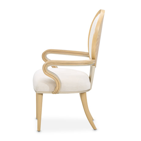 Camellia Field Caramel Dining Arm Chair from Michael Amini - Luna Furniture