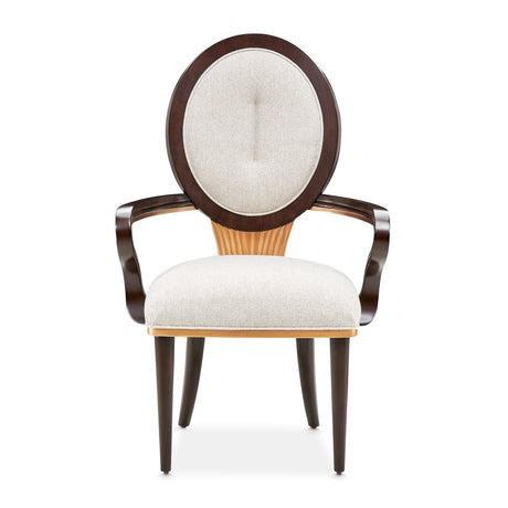 Camellia Field Pecan Warm Pecan Camellia Field Arm Chair Warm Pecan from Michael Amini - Luna Furniture