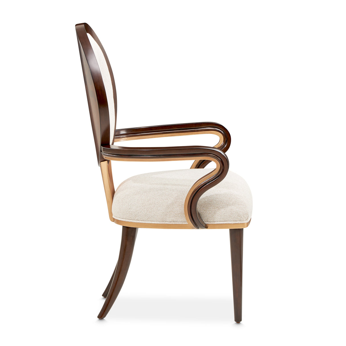 Camellia Field Pecan Warm Pecan Camellia Field Arm Chair Warm Pecan from Michael Amini - Luna Furniture