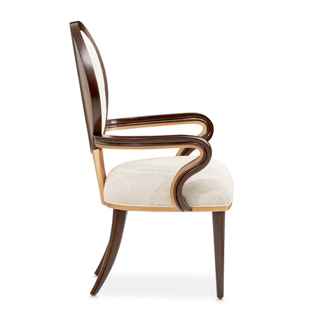 Camellia Field Pecan Warm Pecan Camellia Field Arm Chair Warm Pecan from Michael Amini - Luna Furniture