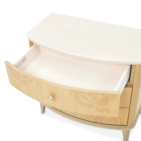 Camellia Field Caramel Camellia Field Nightstand Caramel from Michael Amini - Luna Furniture