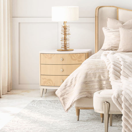 Camellia Field Caramel Camellia Field Nightstand Caramel from Michael Amini - Luna Furniture