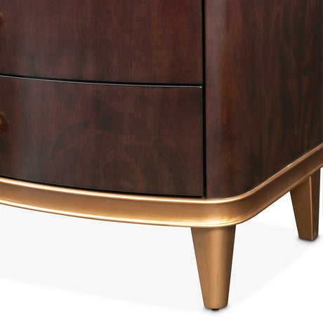 Camellia Field Pecan Warm Pecan Camellia Field Nightstand Warm Pecan from Michael Amini - Luna Furniture