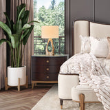 Camellia Field Pecan Warm Pecan Camellia Field Nightstand Warm Pecan from Michael Amini - Luna Furniture
