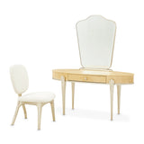 Camellia Field Caramel Vanity Set With Mirror & Chair from Michael Amini - Luna Furniture