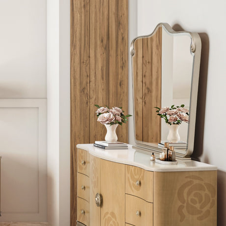 Camellia Field Caramel Dresser Mirror from Michael Amini - Luna Furniture